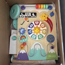 Marche-bébé poussoir en bois avec poignée rangement et roues jouet marcheur