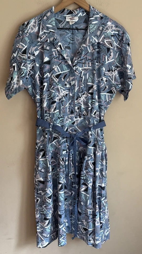 Vestido Cintura Caída Vintage Años 80 90 Vestido Estampado Floral Talla Pequeña Fiesta Foto 2 de 4