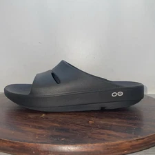 Oofos Ooahh Sandals Men’s 4 Women’s 6 Black Recovery Slip On Comfort Slides