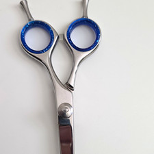6 in Stainless Steel Hair Cutting Styling Shears w/ Adjustable Tension, Blue