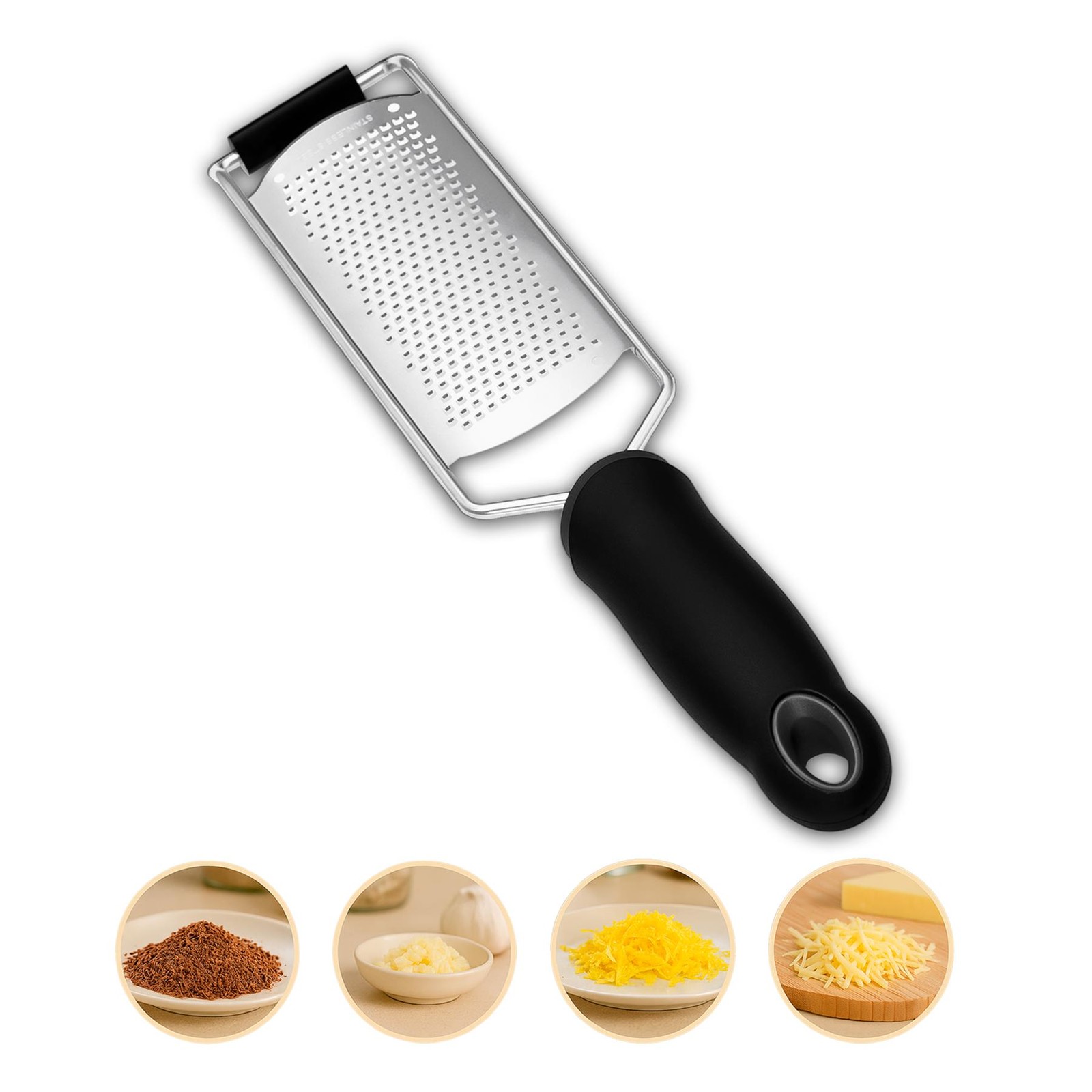 Food Grater Stainless Steel Zester Grater With Non Slip Base Large handle - Image 3