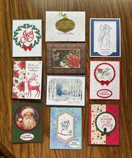 10 handmade Christmas cards with envelopes. 0129