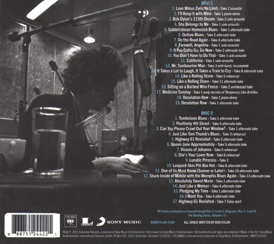 Bob Dylan Best Of The Cutting Edge 1965-1966 CD Set Europa Columbia 2015 2CD Set - Bild 2 von 4