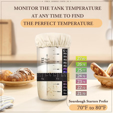 Sourdough Starter Jar, 24 oz Sourdough Starter Kit with Date Marked Feeding B...