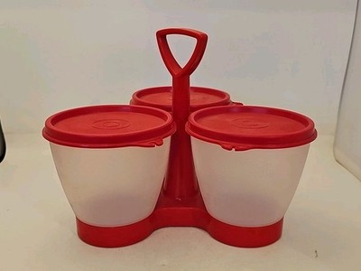 TUPPERWARE -  - CONDIMENT CADDY  - 757 - RED - VINTAGE