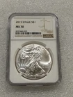 2015 SILVER EAGLE  NGC MS70  Brown Label ~~ Pristine - NO SPOTS (023)