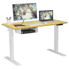 Electric 48" Standing Desk Height Adjustable w/ Control Panel  USB Port Beige