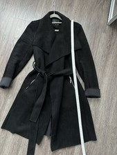 Mantel Trenchcoat Soft Mantel Wildleder Imitat Jacke 34 Damen Übergangsmantel