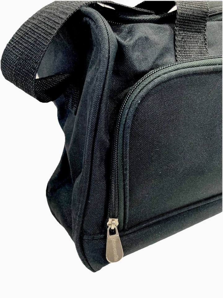 BOLSO DE VIAJE PIERRE CARDIN NEGRO DE LONA PARA LLEVAR GIMNASIO FIN DE SEMANA CORREAS DE HOMBRO/MANO Foto 2 de 4