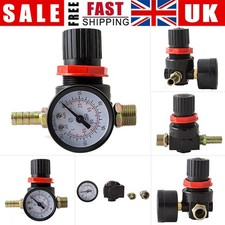 1/4" Mini Adjustable Air Pressure Regulator AR2000 Air Compressor Valve Gauge UK