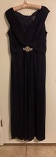 Cachet Navy Formal Gown Size 14 Mother of the Bride/Groom Sleeveless