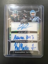 2025 Leaf Metal - Triple Auto Juju Lewis, Antwann Hill Jr, Kamario Taylor  2/5