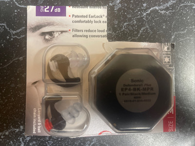 SureFire EP4 Sonic Defenders Plus Triple Flanged Earplugs Medium - EP4-BK-MPR
