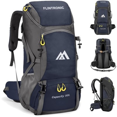 Wanderrucksack 50L, , Leicht, Outdoor Trekking, Bergsteigen, camping, Blau