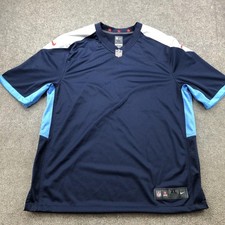 Tennessee Titans Football Jersey Mens XL Navy Blue Blank NFL Nike On Field Shirt