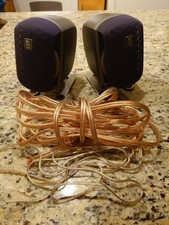 2 Logitech Z-680 LEFT/RIGHT THX Speakers w/ Extra Copper Speaker Wire   TESTED