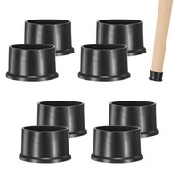 8 StüCk Stuhlbeinkappen,2 Zoll (50Mm) Pvc-Stuhlbein-Bodenschoner,Rund,Schwarz
