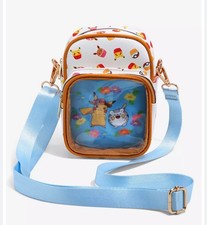 Bioworld Pokemon Eevee Pikachu Cupcakes Floral Crossbody Pin Bag Purse