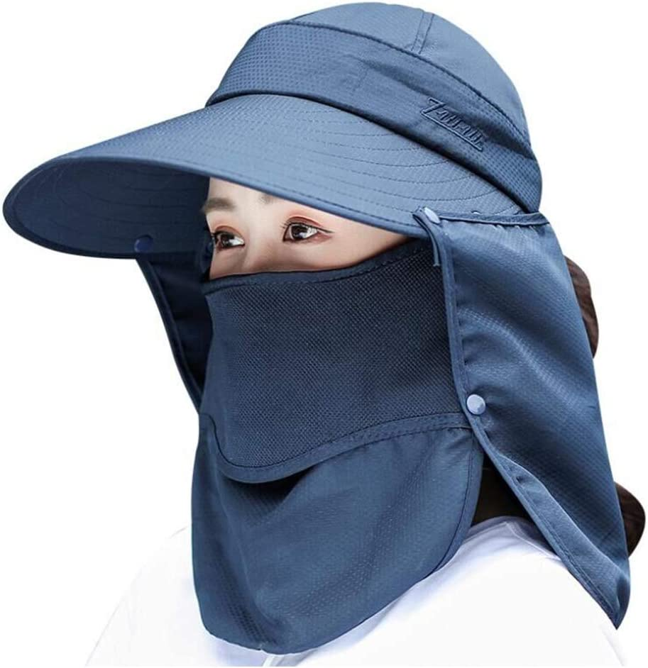 Sombrero de sol de ala ancha con solapa para el cuello para hombr y Sombrero de sol de ala ancha con solapa para el cuello para hombr y