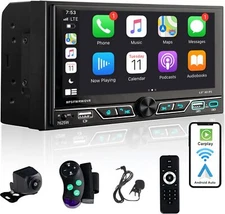 Double 2 Din 6.8”Car Stereo Touch Screen Car Radio Apple CarPlay Android Auto BT