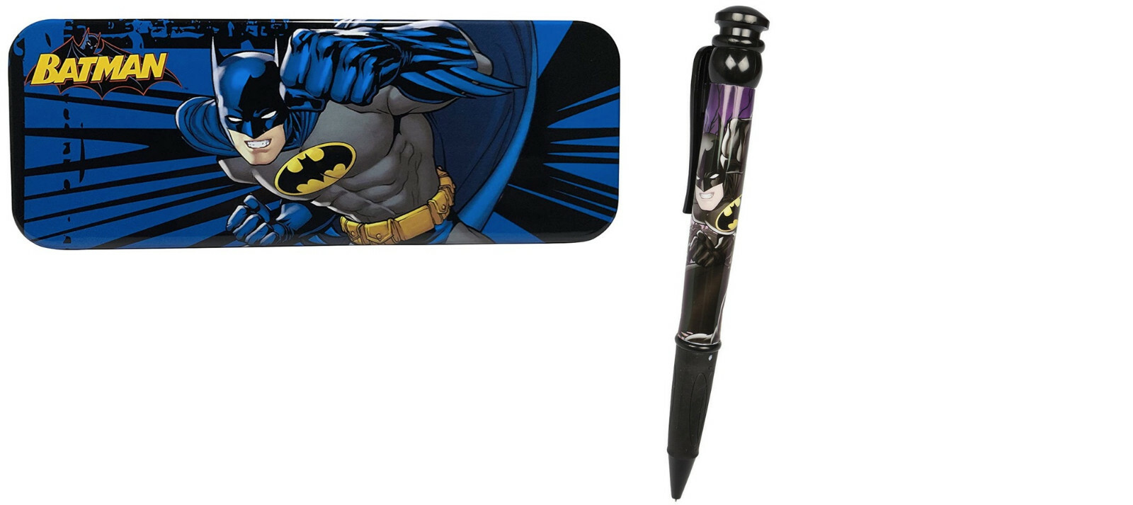 Batman Tin pencil case with JUMBO Batman Pen