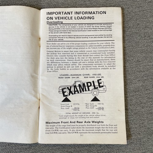 1980 Chevy Pickup Gasoline Owner's and Driver's Manual Original - Picture 4 of 14