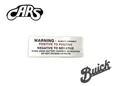 1965-1966 Buick Riviera Battery Warning Decal New