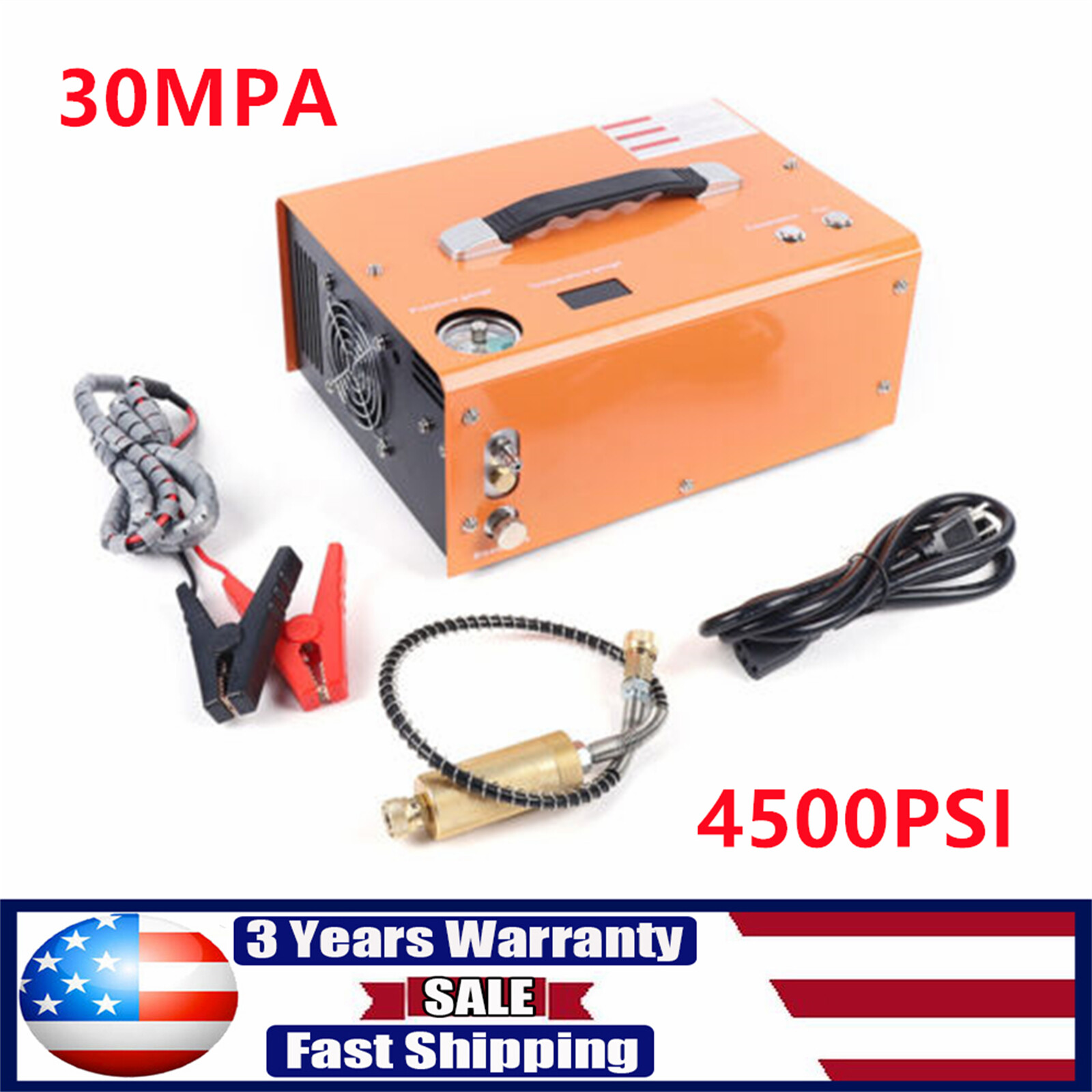 30MPa Air Compressor Electric High Pressure Airgun 4500PSI Paintball Pump US
