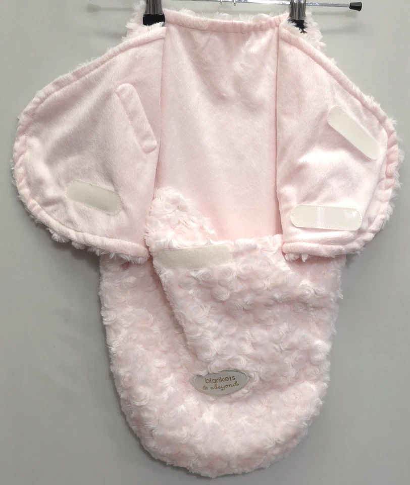 Mantas y más allá pañales para bebé durmientes acogedora roseta remolino rosa suave Foto 4 de 4