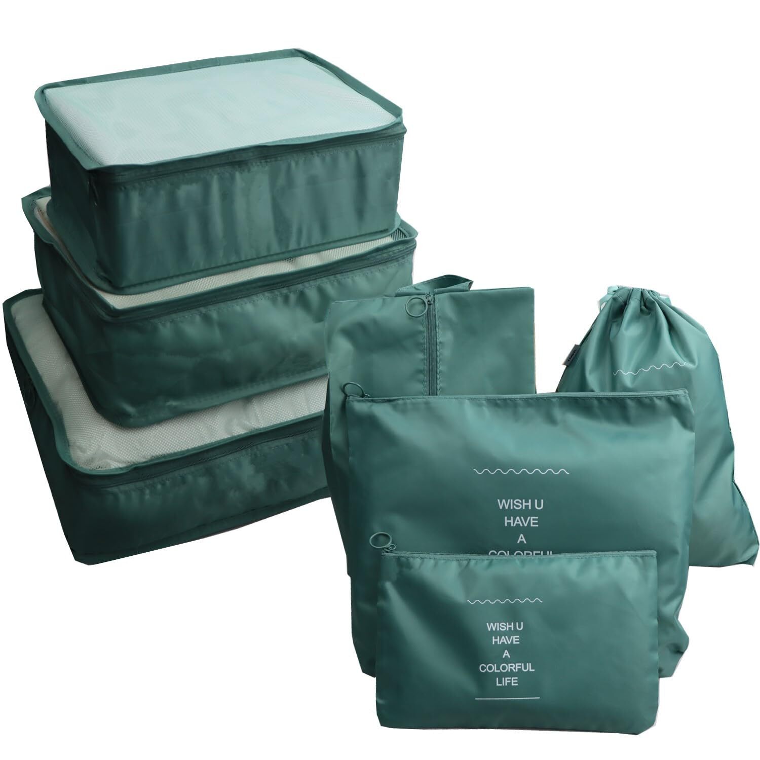 7 Pack Compression Packing Cubes for Suitcases, Travel Luggage Packing Organi...