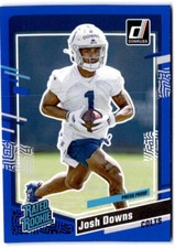 2023 Donruss Press Proof Blue #345 Josh Downs RC Rookie Colts Rated Rookie