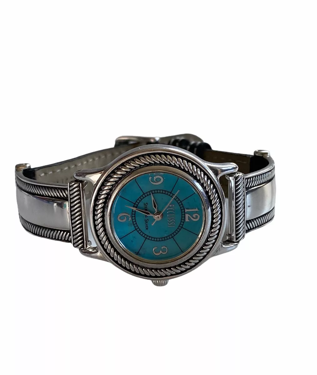 Ecclissi Sterling Silver 925 Turquoise Ladies Watch 6.75 eBay