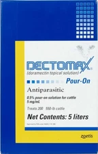 new Pouron Cattle Dewormer roundworms lungworms grubs lice and mites 5 Liter
