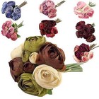 10x Hand Tied Artificial Flowers Hand Tied Job Lot Wholesale Roses Ranunculous