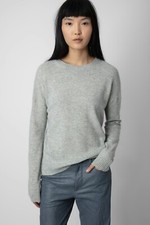 2024 Zadig Voltaire Citi Patch Cashmere Sweater Jumper Pullover Top Size L