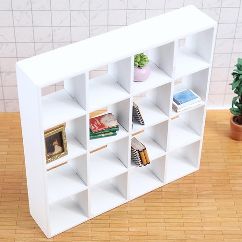 1: 12 Miniature Wood Storage Rack 16 Grid Shelves Doll UK House Decor S6T8SA9D - Picture 10 of 15