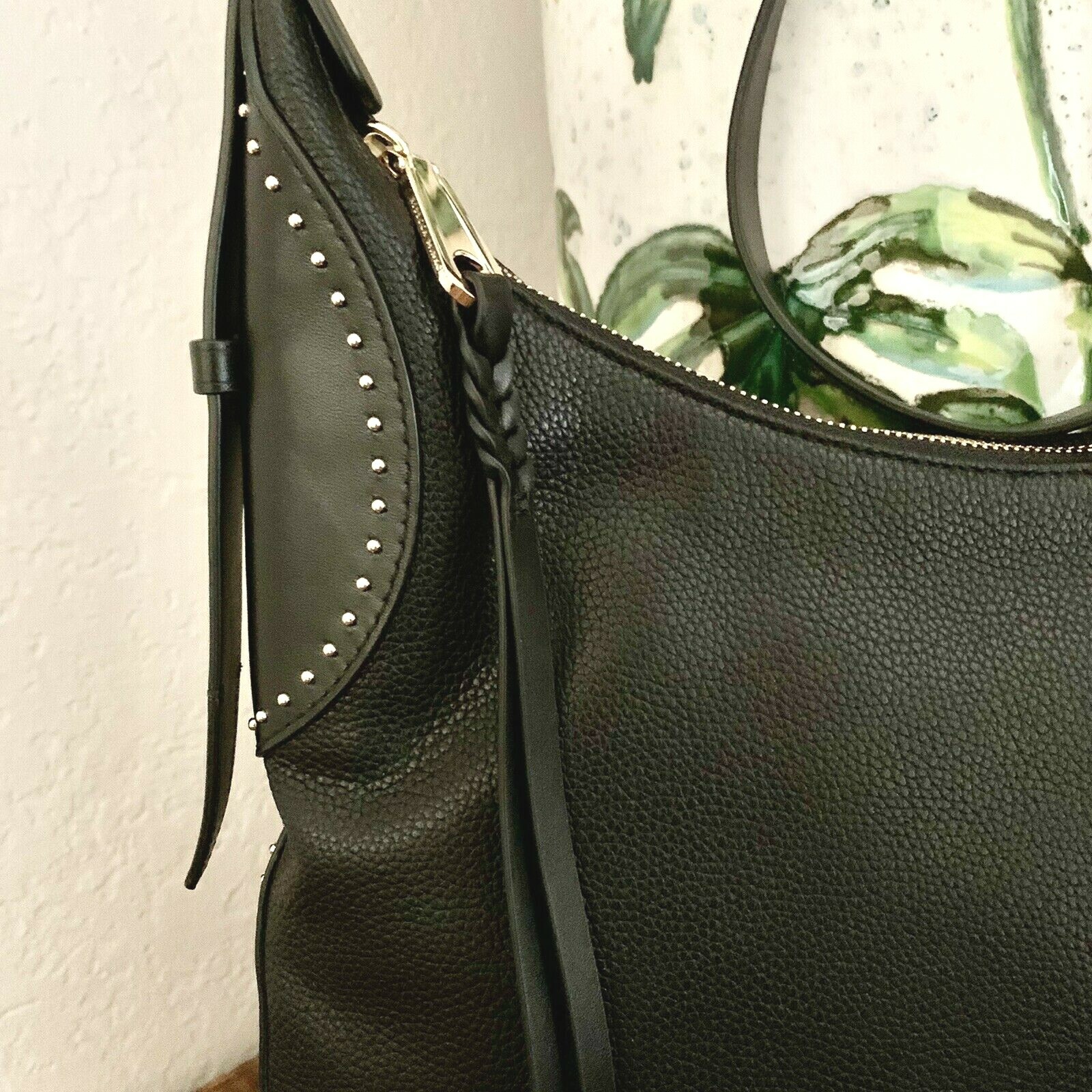 Rebecca Minkoff Pippa Studded Hobo BLACK Leather Handbag Purse NWT eBay