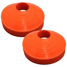 (50) Bright Soccer Field Marking Coaching Orange Disc Cones Sports Training