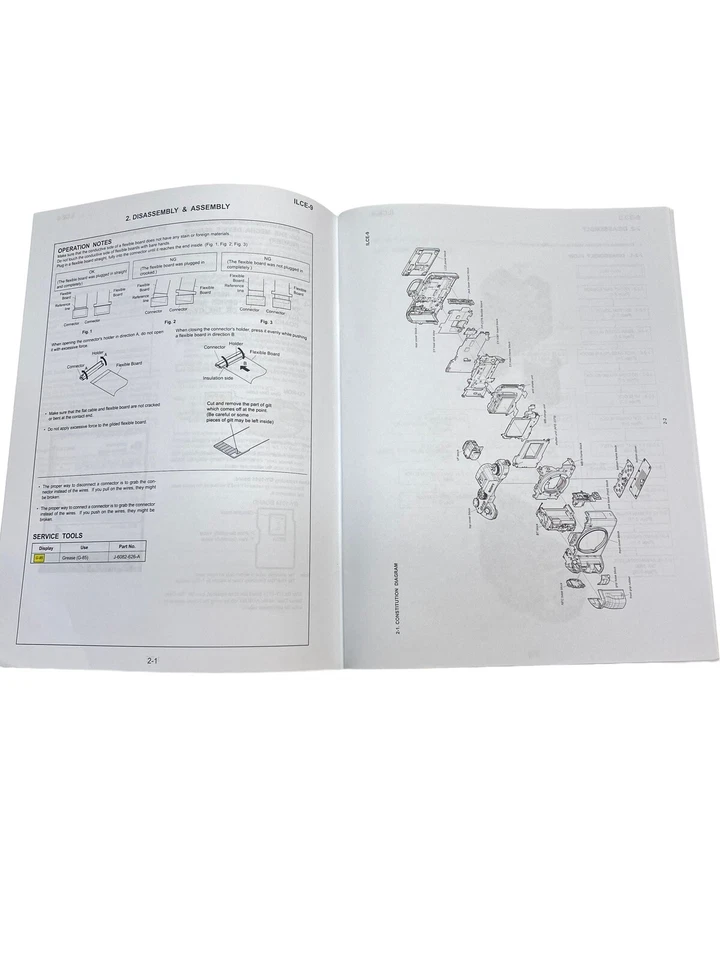 Sony Alpha 9 A9 ILCE-9 Manual de servicio Lista de piezas Original Sony OEM NO ES UNA COPIA Foto 2 de 4