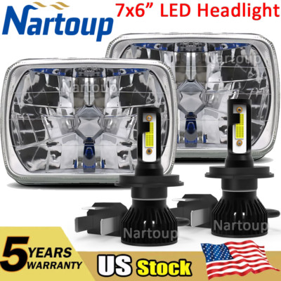 Pair For Chevy Malibu 1978-1981 Corvette DOT 5X7'' 7x6'' Led Headlights Hi-Lo