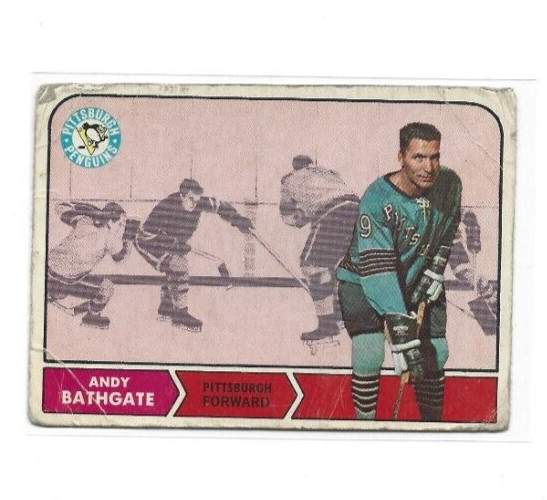 1968-69 O-Pee-Chee #104 Andy Bathgate DAMAGE