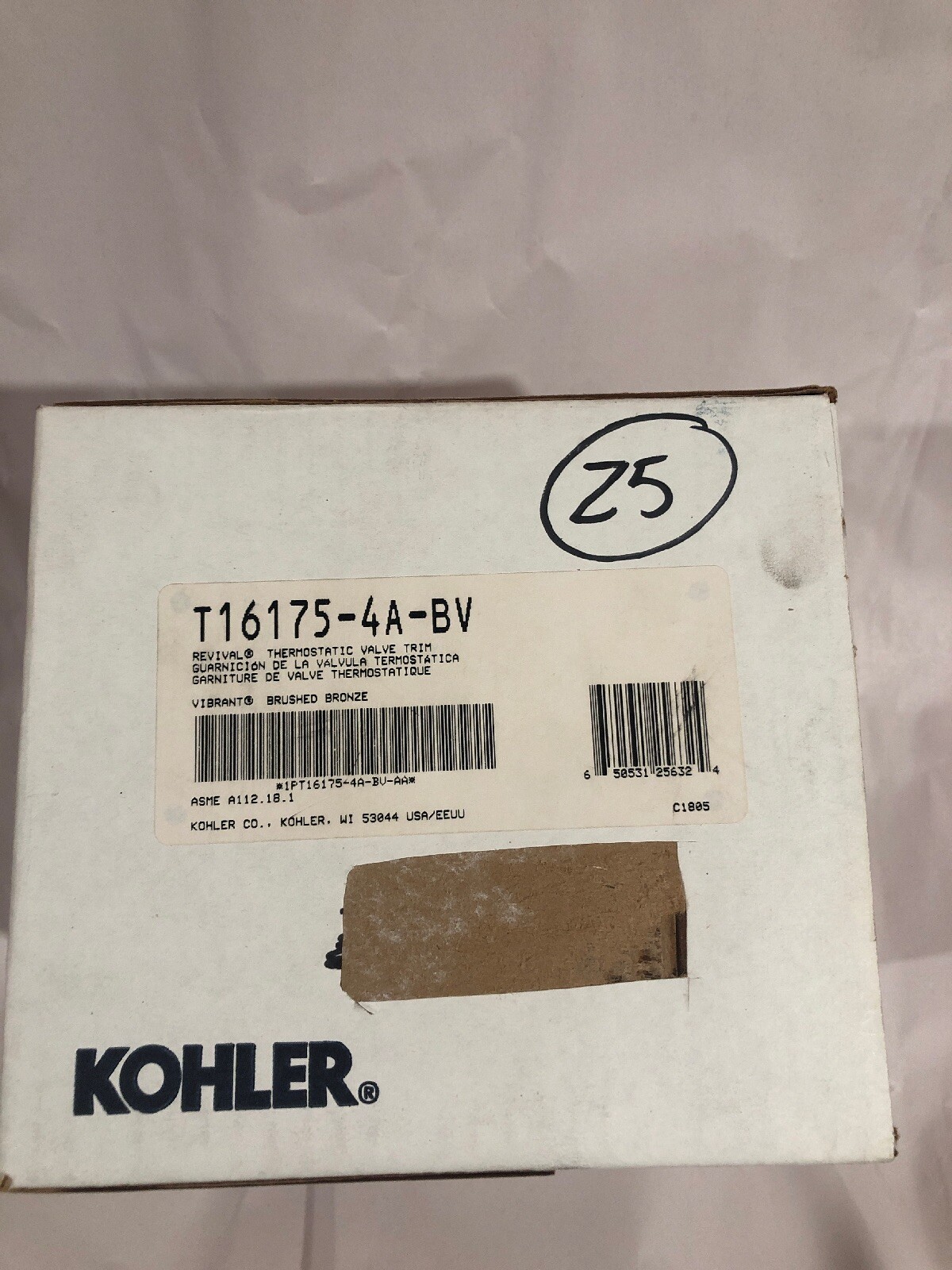 Kohler Revival  K-T16175-4A-BV Brushed Bronze Thermostatic Valve Shower Faucet
