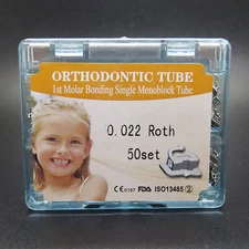 200x Dental Orthodontic Buccal Tube Roth 022 1st Molar No-Convertible Monoblock
