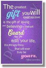 The Greatest Gift You Will Ever Receive... NEW Positive Attitude POSTER