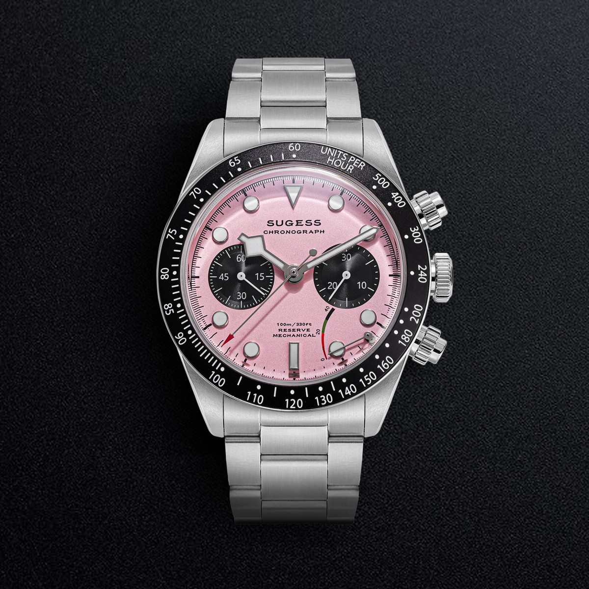 Sugess S457.P Power Reseve ST1907 BB Chrono Mechanical Mens Watch