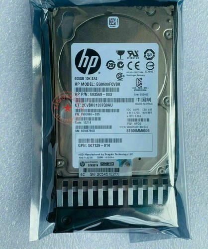 HP 581286-B21 HP 600GB 10K 2.5" 6G SAS HDD DP 581311-001