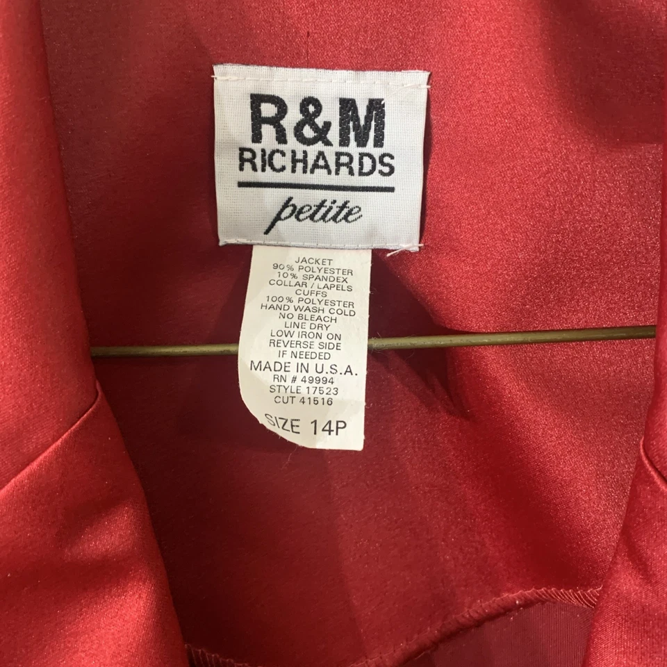 VTG 90s Richards Sz 14 P Velvet Sequin Jacket W/ Long Skirt NWT Holiday Classy - Image 3 of 4