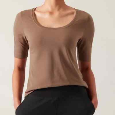 Athleta Outbound Scoop Tee--Rustic Beige--Size 3X-NWT