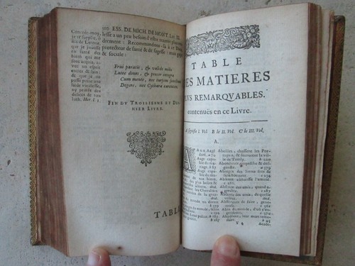LES ESSAIS DE MICHEL DE MONTAIGNE, 1659. 3 volumes complet. - Bild 17 von 21