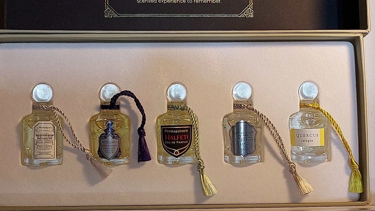 5 Piece Mens~**PENHALIGANS FRAGRANCE COLLECTION**Gift Box~.17 OZ